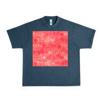 Midnight Navy valentines day xoxo seamless pattern Urban Heavy Tee - BundleAndBundleShop