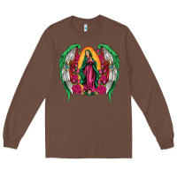 Chestnut mexican flag wings our lady of guadalupe Long Sleeve Tee - Artiststas
