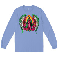 Colony Blue mexican flag wings our lady of guadalupe Long Sleeve Tee - Artiststas