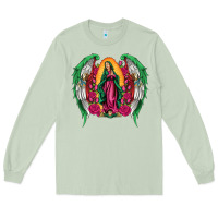 Matcha mexican flag wings our lady of guadalupe Long Sleeve Tee - Artiststas