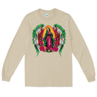 Mushroom mexican flag wings our lady of guadalupe Long Sleeve Tee - Artiststas