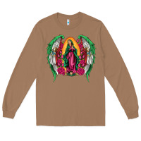 Toasted Coconut mexican flag wings our lady of guadalupe Long Sleeve Tee - Artiststas