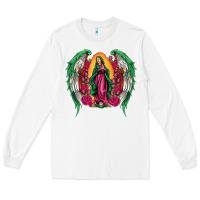 White mexican flag wings our lady of guadalupe Long Sleeve Tee - Artiststas