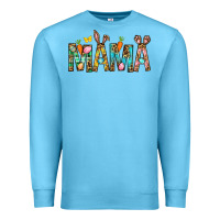 Ocean Blue Easter Mama Premium Sweatshirt - BundleAndBundleShop
