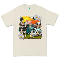 Bone cowhide farm truck with farm animals Premium Tee - texasbilliewilder