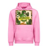 Fuchsia Pink motherhood is a walk in the park Urban Hoodie - TumblerDesignByShophia