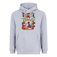 Heather Grey santas favorite elf Heavyweight Hoodie - MaliasSmallBusiness