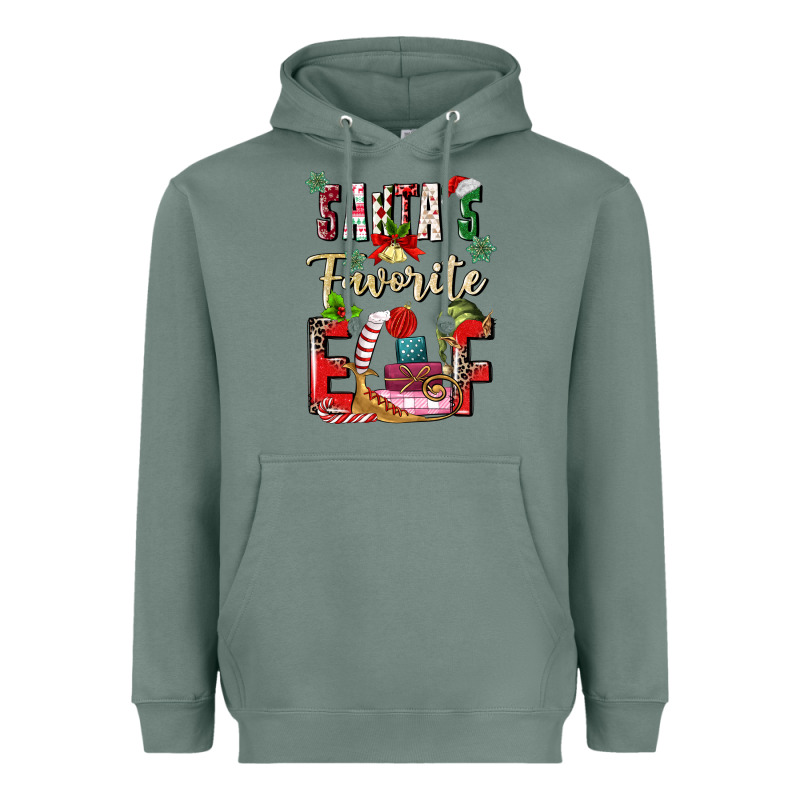 Santas Favorite Elf Heavyweight Hoodie by MaliasSmallBusiness | Teevron