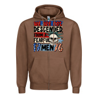 Chestnut we are not descended from a fearful me Zipper Hoodie - MaliasSmallBusiness
