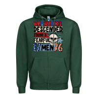 Sports Green we are not descended from a fearful me Zipper Hoodie - MaliasSmallBusiness