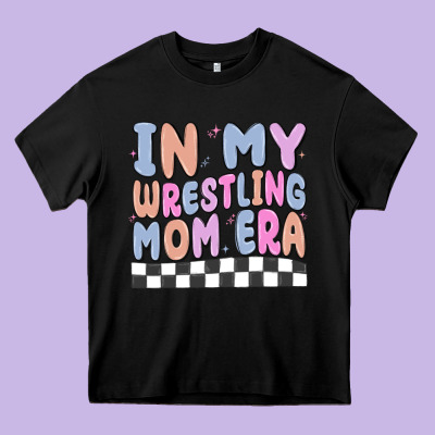 In My Wrestling Mom Era Heavy Core Tee Designed By Maliassmallbusiness