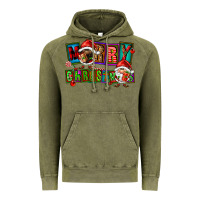 Vintage Olive merry christmas gnomies Vintage Hoodie - FaDigitalArtStudio