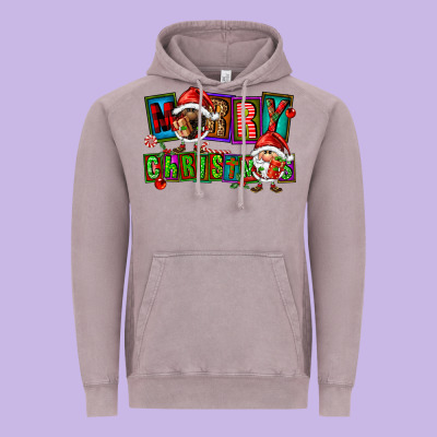 Merry Christmas Gnomies Vintage Hoodie Designed By Fadigitalartstudio