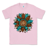 Bubblegum Pink gemstone cowhide leopard turquoise sunflower Classic Tee - Artiststas