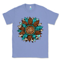 Colony Blue gemstone cowhide leopard turquoise sunflower Classic Tee - Artiststas