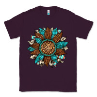 Plum gemstone cowhide leopard turquoise sunflower Classic Tee - Artiststas