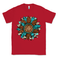 Red gemstone cowhide leopard turquoise sunflower Classic Tee - Artiststas