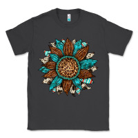 Smoke gemstone cowhide leopard turquoise sunflower Classic Tee - Artiststas