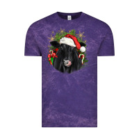 Cloud Purple christmas black angus Vintage Tee - JahusDesignShop