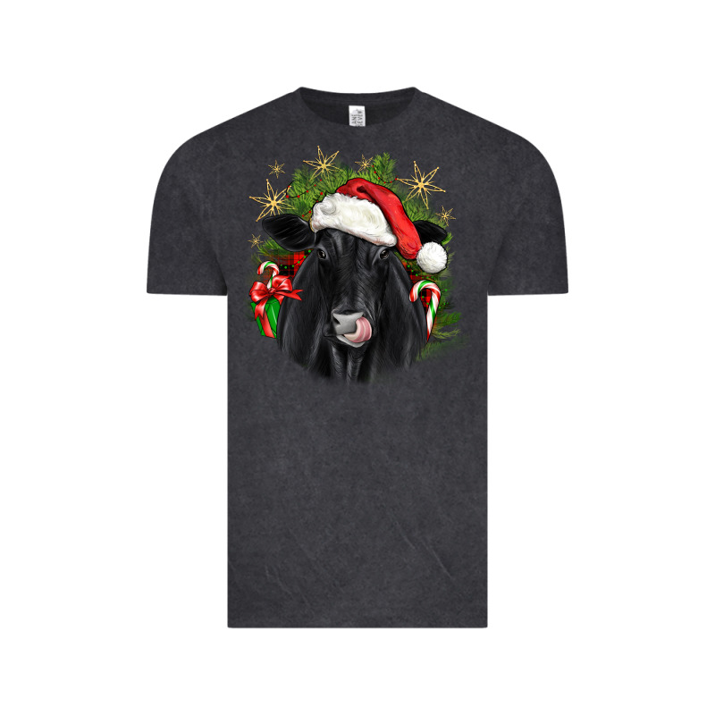 Christmas Black Angus Vintage Tee by JahusDesignShop | Teevron