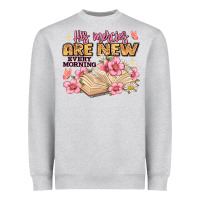 Heather Grey his mercies are new every morning lamentations 3 2 Heavyweight Sweatshirt - JahusDesignShop