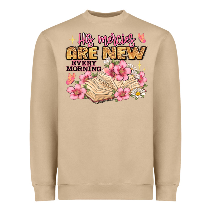 His Mercies Are New Every Morning Lamentations 3 2 Heavyweight Sweatshirt by JahusDesignShop | Teevron