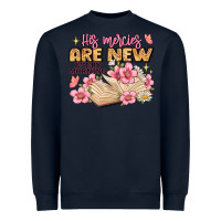 Navy his mercies are new every morning lamentations 3 2 Heavyweight Sweatshirt - JahusDesignShop