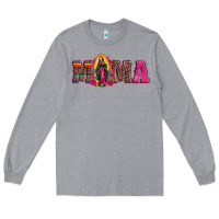 Heather Grey mama our lady of guadalupe Long Sleeve Tee - Artiststas