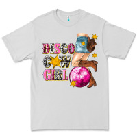 Dove Grey disco cowgirl Premium Tee - texasbilliewilder