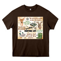 Chocolate Brown hunting life Heavy Core Tee - MaliasSmallBusiness