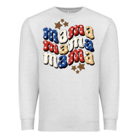 Oatmeal Heather American Mama Premium Sweatshirt - BundleAndBundleShop