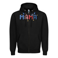 Black 4th july mama Zipper Hoodie - MaliasSmallBusiness