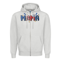 Dove Grey 4th july mama Zipper Hoodie - MaliasSmallBusiness