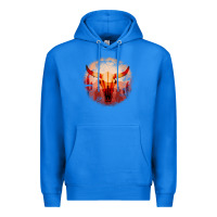 True Royal Western Cowboy Sunset Bull Skull Premium Hoodie - Bettercallsaul