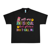 Black call me antisocial but please don't call me Urban Heavy Tee - Artiststas