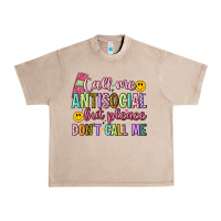 French Oak call me antisocial but please don't call me Urban Heavy Tee - Artiststas