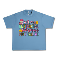 Pebble Blue call me antisocial but please don't call me Urban Heavy Tee - Artiststas