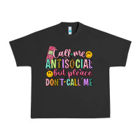 Pigment Black call me antisocial but please don't call me Urban Heavy Tee - Artiststas
