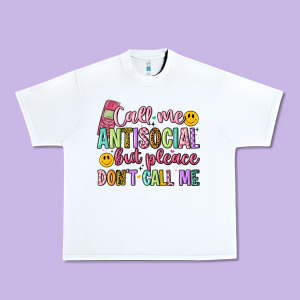 Call Me Antisocial But Please Don't Call Me Urban Heavy Tee Designed By Artiststas
