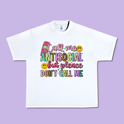 Call Me Antisocial But Please Don't Call Me Urban Heavy Tee Designed By Artiststas