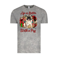 Cloud Rock Christmas life is better with a pug Vintage Tee - JahusDesignShop