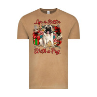 Vintage Camel Christmas life is better with a pug Vintage Tee - JahusDesignShop