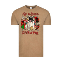 Vintage Coffee Christmas life is better with a pug Vintage Tee - JahusDesignShop