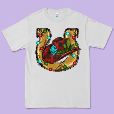 Christmas Horseshoe Premium Tee Designed By Ranaportraitstore