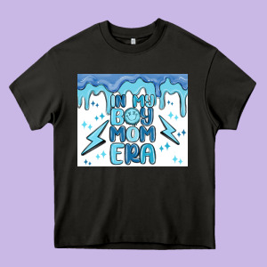 In My Boy Mom Era Heavy Core Tee Designed By Maliassmallbusiness
