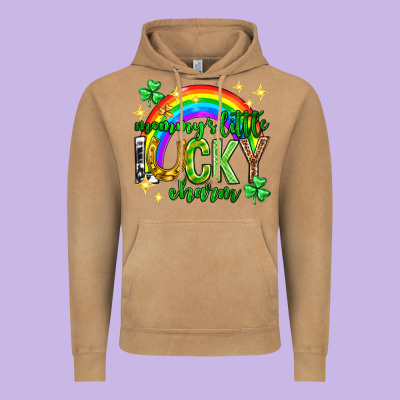 St. Patrick's Day Mommy's Little Lucky Charm Vintage Hoodie Designed By Neo Western