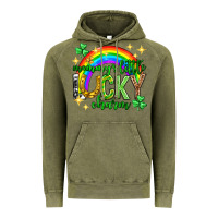 Vintage Olive St. Patrick's Day Mommy's little lucky charm Vintage Hoodie - Neo Western