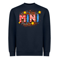 Navy usa mini  leopard background Heavyweight Sweatshirt - AdoDesignShop