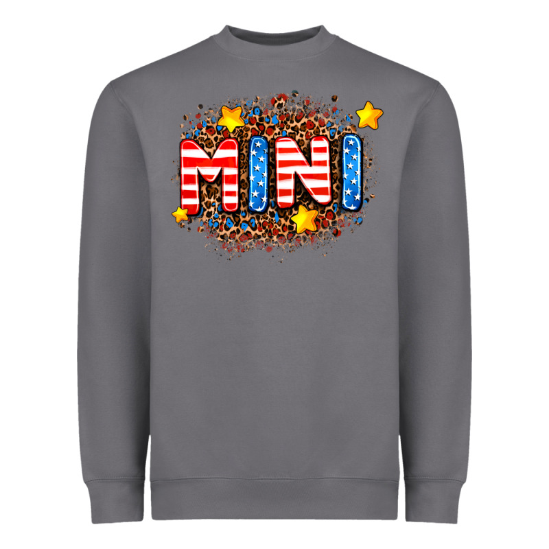 Usa Mini  Leopard Background Heavyweight Sweatshirt by AdoDesignShop | Teevron
