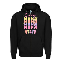 Black bunny mama Zipper Hoodie - MaliasSmallBusiness